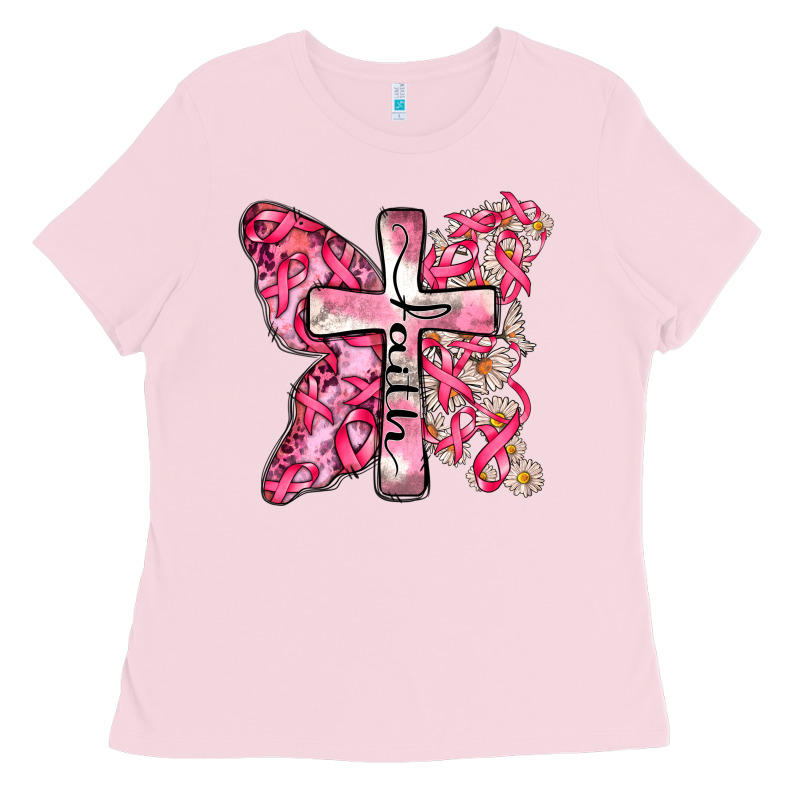 Faith Cancer Cross Ladies Tee by Zillion Design Studio | Teevron