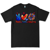 Black peace love america Premium Tee - Zillion Design Studio