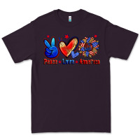 Plum peace love america Premium Tee - Zillion Design Studio
