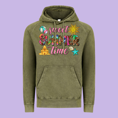 Sweet Summer Time Vintage Hoodie Designed By Adodesignshop