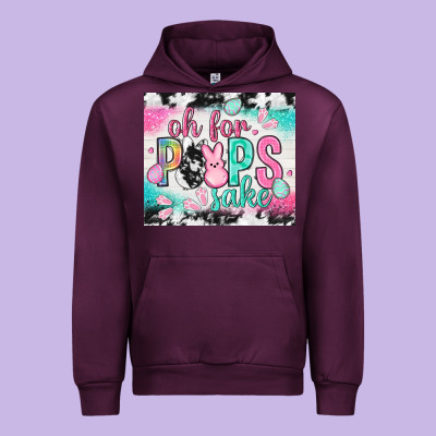 Oh For Peeps Sake With Cowhide Tumbler Easter Day Urban Hoodie Designed By Howdyjamesfarm