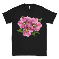 Black Wild Prairie Rose Illustrations Classic Tee - LillyAllenDesigns
