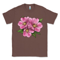 Chestnut Wild Prairie Rose Illustrations Classic Tee - LillyAllenDesigns