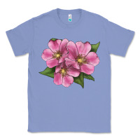 Colony Blue Wild Prairie Rose Illustrations Classic Tee - LillyAllenDesigns