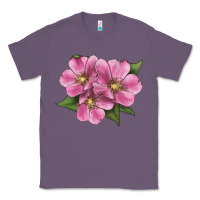 Lavender Wild Prairie Rose Illustrations Classic Tee - LillyAllenDesigns