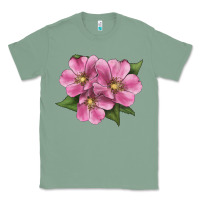 Sage Wild Prairie Rose Illustrations Classic Tee - LillyAllenDesigns