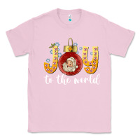 Bubblegum Pink Joy To The World Classic Tee - CowhideDigitalArt