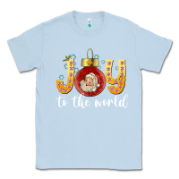 Dusty Blue Joy To The World Classic Tee - CowhideDigitalArt