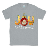 Heather Grey Joy To The World Classic Tee - CowhideDigitalArt