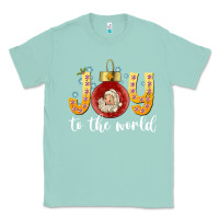 Seafoam Joy To The World Classic Tee - CowhideDigitalArt
