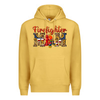 Antique Gold Firefighter Mom Premium Hoodie - texasbilliewilder
