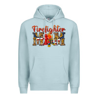 Blue Mist Firefighter Mom Premium Hoodie - texasbilliewilder