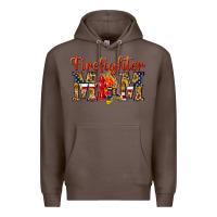 Coffee Firefighter Mom Premium Hoodie - texasbilliewilder