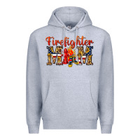 Heather Grey Firefighter Mom Premium Hoodie - texasbilliewilder