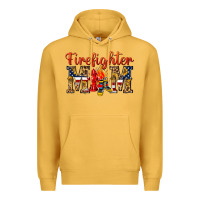 Mustard Firefighter Mom Premium Hoodie - texasbilliewilder