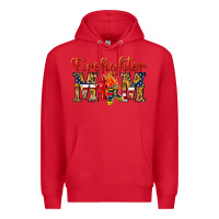 Red Firefighter Mom Premium Hoodie - texasbilliewilder