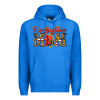 True Royal Firefighter Mom Premium Hoodie - texasbilliewilder