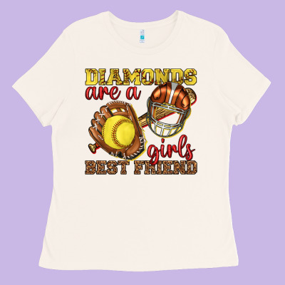 Ladies Tee diamonds are a girls best friend softball