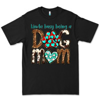 Black kinda busy being a dog mom Premium Tee - texasbilliewilder