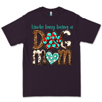 Plum kinda busy being a dog mom Premium Tee - texasbilliewilder