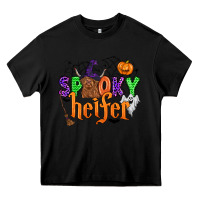Black spooky heifer Heavy Core Tee - Zillion Design Studio