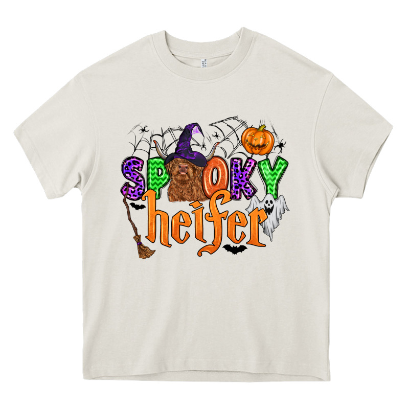 Spooky Heifer Heavy Core Tee by Zillion Design Studio | Teevron