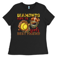 Black diamonds are a girls best friend softball Ladies Tee - texasbilliewilder
