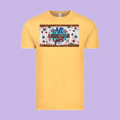 All American Girl Vintage Tee Designed By Artiststas
