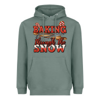 Sage baking through the snow christmas Heavyweight Hoodie - Jasminsmagicworld