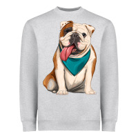 Heather Grey english bulldog Heavyweight Sweatshirt - Artiststas