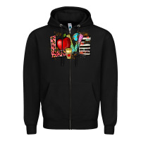Black love teacher Zipper Hoodie - NancyCooperArtShop