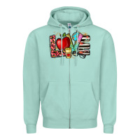 Seafoam love teacher Zipper Hoodie - NancyCooperArtShop
