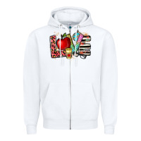 White love teacher Zipper Hoodie - NancyCooperArtShop