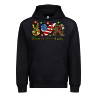 Black Peace Love Army Christmas 4th of july Urban Hoodie - HowdyJamesFarm