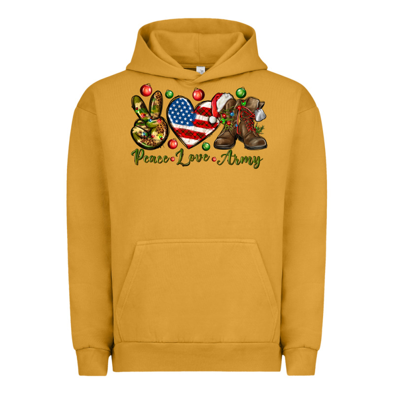 Peace Love Army Christmas 4th Of July Urban Hoodie by HowdyJamesFarm | Teevron