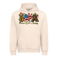Sandshell Peace Love Army Christmas 4th of july Urban Hoodie - HowdyJamesFarm