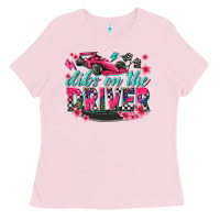 Bubblegum Pink dibs on the driver Ladies Tee - texasbilliewilder