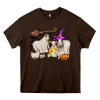 Chocolate Brown halloween farm animals Heavy Core Tee - Zillion Design Studio
