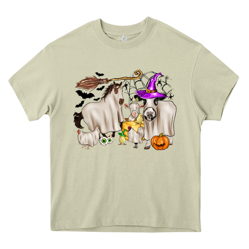 Halloween Farm Animals Heavy Core Tee by Zillion Design Studio | Teevron