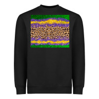 Black mardi gras leopard Heavyweight Sweatshirt - AdoDesignShop