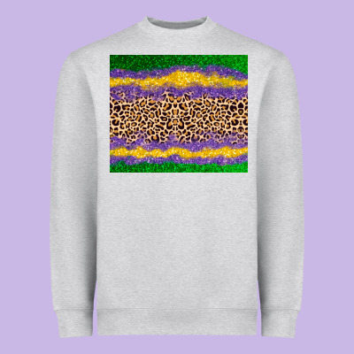 Mardi Gras Leopard Heavyweight Sweatshirt Designed By Adodesignshop