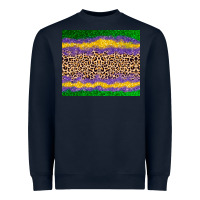 Navy mardi gras leopard Heavyweight Sweatshirt - AdoDesignShop