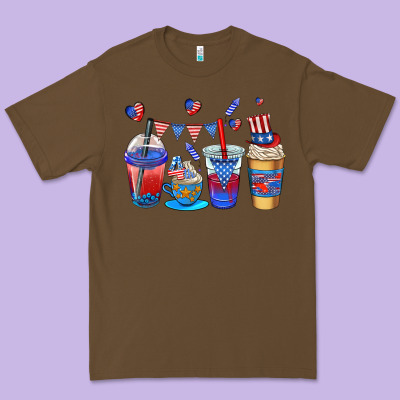 4th Of July Coffee Cups Premium Tee Designed By Adodesignshop