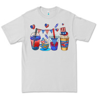 Dove Grey 4th of july coffee cups Premium Tee - AdoDesignShop
