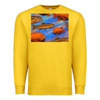 Lemon California Golden Trout Garibaldi Fish Background Premium Sweatshirt - Bettercallsaul