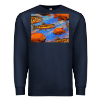 Navy California Golden Trout Garibaldi Fish Background Premium Sweatshirt - Bettercallsaul
