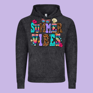 Summer Vibes Vintage Hoodie Designed By Adodesignshop