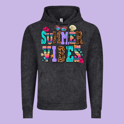 Summer Vibes Vintage Hoodie Designed By Adodesignshop