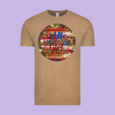 All American Girl Vintage Tee Designed By Artiststas