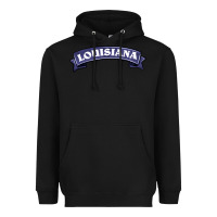 Black louisiana Heavyweight Hoodie - BarkalooDesign